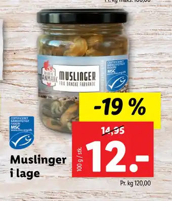 Lidl Muslinger i lage tilbud