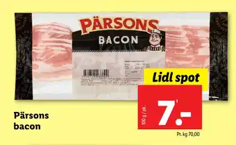 Lidl Pärsons bacon tilbud