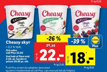 Lidl Cheasy skyr tilbud