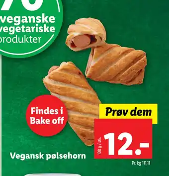 Lidl Vegansk pølsehorn tilbud