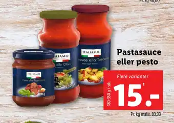 Lidl Pastasauce eller pesto tilbud