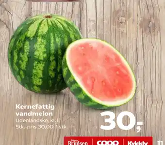 SuperBrugsen Kernefattig vandmelon tilbud