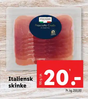 Lidl Italiensk skinke tilbud