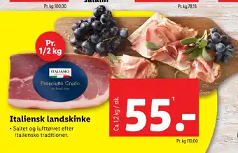 Lidl Italiensk landskinke tilbud