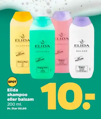 Netto Elida shampoo eller balsam tilbud