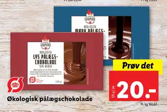 Lidl Økologisk pålægschokolade tilbud