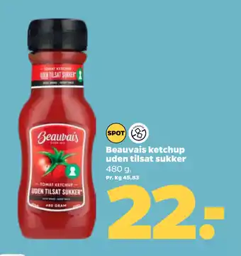 Netto Beauvais ketchup uden tilsat sukker tilbud