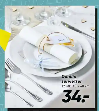 Bilka Dunilin servietter tilbud