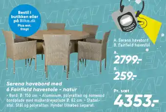 Bilka Fairfield havestol tilbud