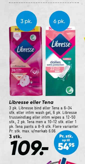 Bilka Libresse eller Tena tilbud