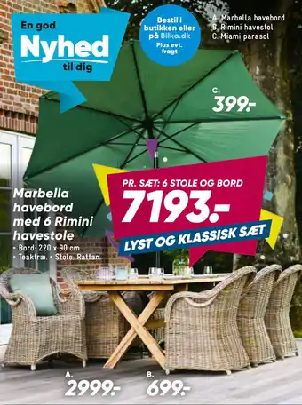 Bilka Miami parasol tilbud