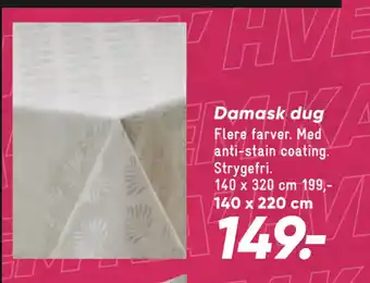 Bilka Damask dug tilbud