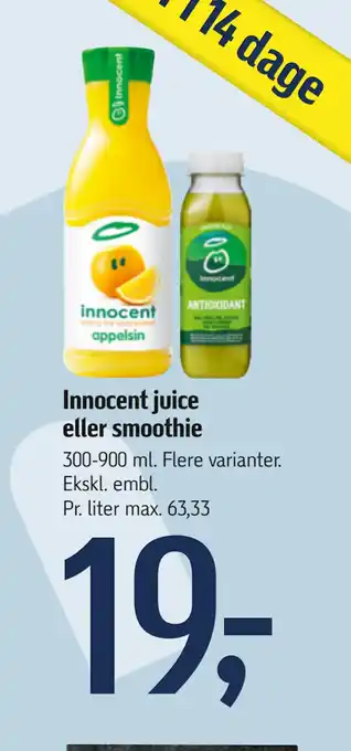 Føtex Innocent juice eller smoothie tilbud