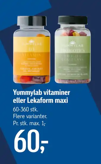 Føtex Yummylab vitaminer eller Lekaform maxi tilbud