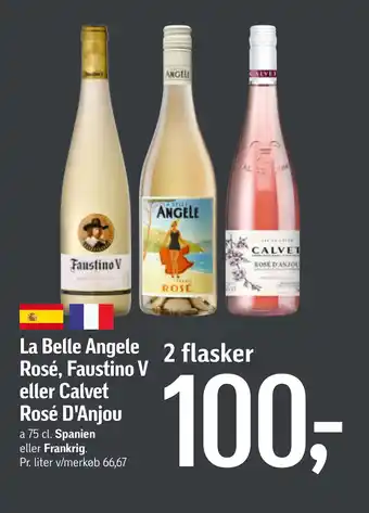 Føtex La Belle Angele Rosé, Faustino V eller Calvet Rosé D'Anjou tilbud