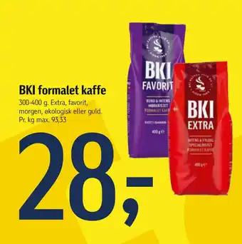 Føtex BKI formalet kaffe tilbud