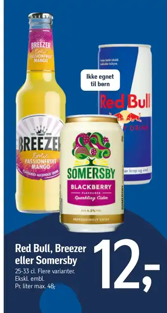 Føtex Red Bull, Breezer eller Somersby tilbud