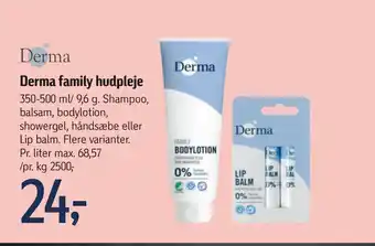 Føtex Derma family hudpleje tilbud