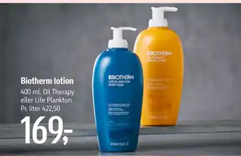 Føtex Biotherm lotion tilbud