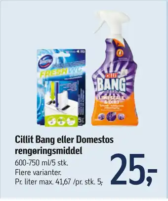 Føtex Cillit Bang eller Domestos rengøringsmiddel tilbud