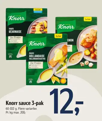 Føtex Knorr sauce 3-pak tilbud