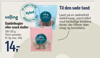 Føtex Daddelkugler eller snack dadler tilbud