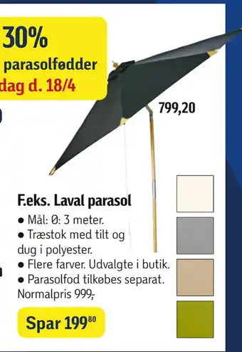 Føtex Laval parasol tilbud