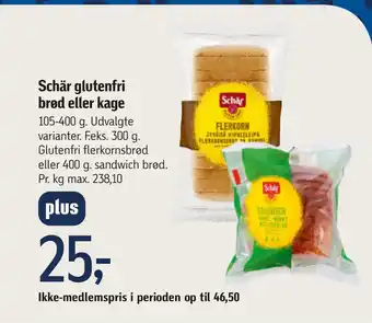 Føtex Schär glutenfri brød eller kage tilbud