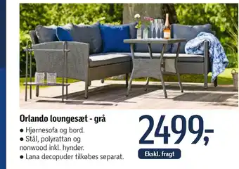 Føtex Orlando loungesæt - grå tilbud