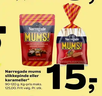 Nørregade mums slikkepinde eller karameller