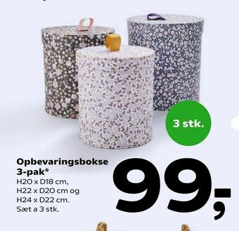 Coop 365 Opbevaringsbokse 3-pak tilbud