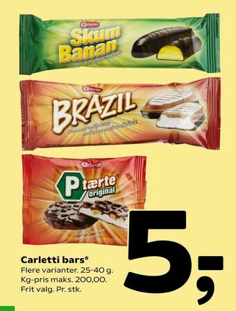 Coop 365 Carletti bars tilbud