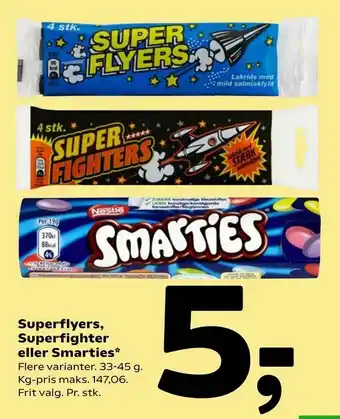 Coop 365 Superflyers, Superfighter eller Smarties tilbud