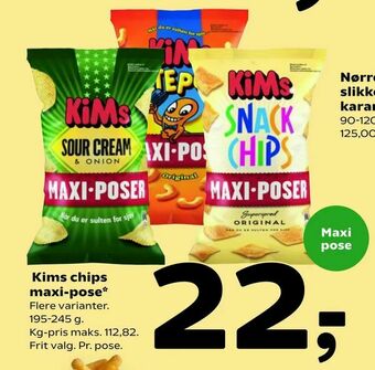 Coop 365 Kims chips maxi-pose tilbud