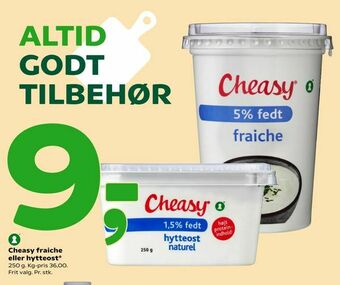 Coop 365 Cheasy fraiche eller hytteost tilbud