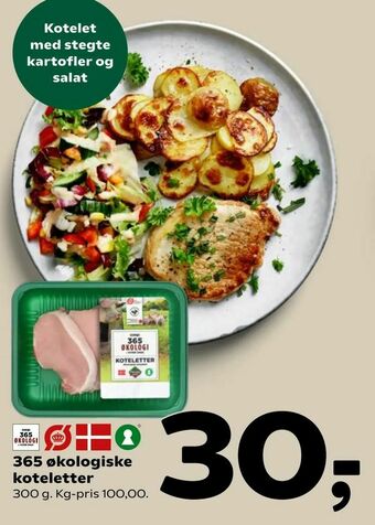 Coop 365 365 økologiske koteletter tilbud