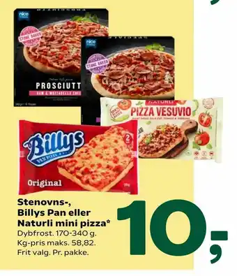 Stenovns-, Billys Pan eller Naturli mini pizza