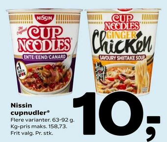 Coop 365 Nissin cupnudler tilbud