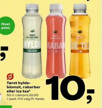 Tørst hylde- blomst, rabarber eller ice tea