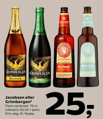 Coop 365 Jacobsen eller Grimbergen tilbud