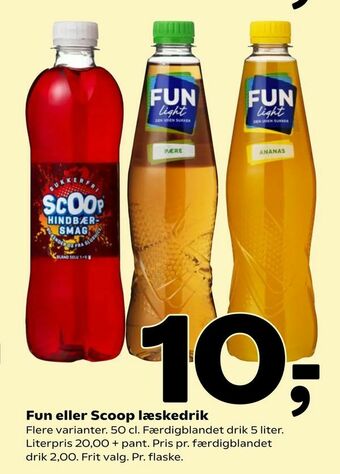 Coop 365 Fun eller Scoop læskedrik tilbud