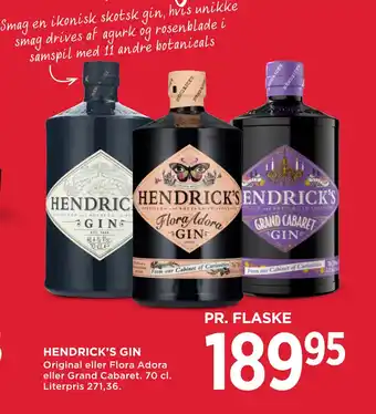 MENY HENDRICK’S GIN tilbud