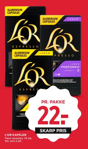 MENY L’OR KAPSLER tilbud