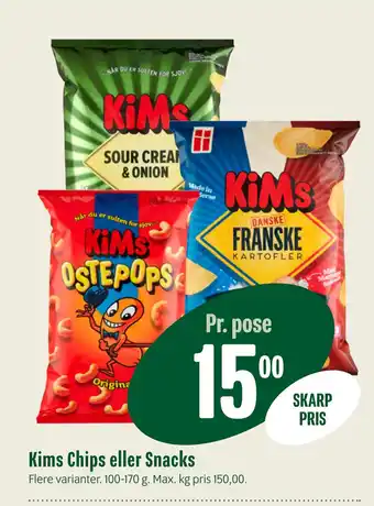 Min Købmand Kims Chips eller Snacks tilbud