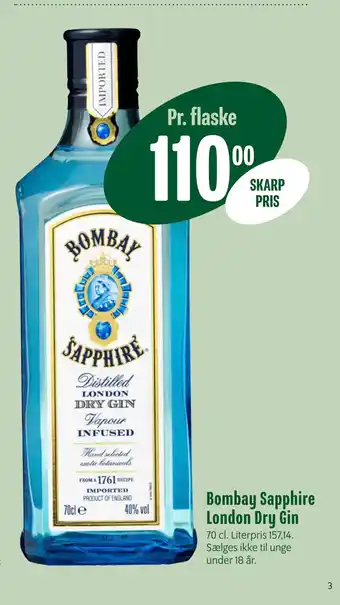 Min Købmand Bombay Sapphire London Dry Gin tilbud