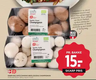 MENY GRØN BALANCE DANSKE ØKOLOGISKE CHAMPIGNON tilbud