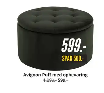 My Home Avignon Puff med opbevaring tilbud