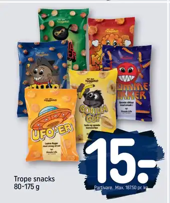 REMA 1000 Trope snacks 80-175 g tilbud