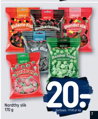 REMA 1000 Nordthy slik 170 g tilbud
