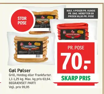 SPAR Gøl Pølser tilbud